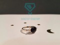 Женское серебряное кольцо с звездчатым сапфиром на заказ